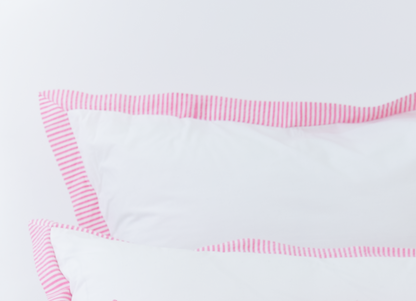 Cotton Percale Organic Standard Sham with Flange Trim