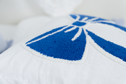 Bow Pillow Punch Needle Embroidery-Baby Blue