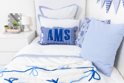Cotton Percale Organic Standard Sham with Flange Trim