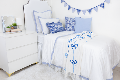 Cotton Percale Organic Standard Sham with Flange Trim