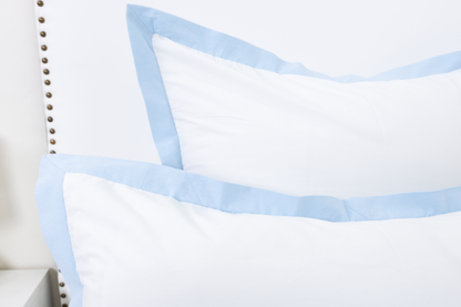 Cotton Percale Organic Standard Sham with Flange Trim