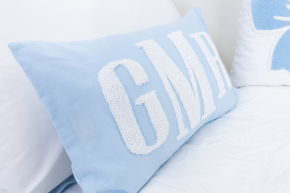 Baby Blue Custom Monogram Pillow Cover