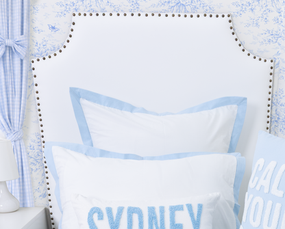 Cotton Percale Organic Standard Sham with Flange Trim
