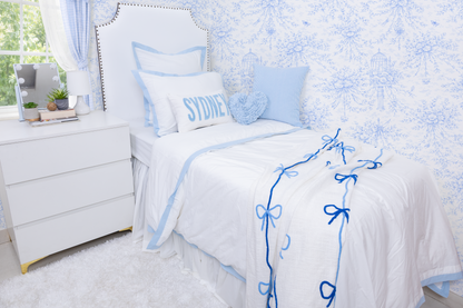 Cotton Percale Organic Standard Sham with Flange Trim