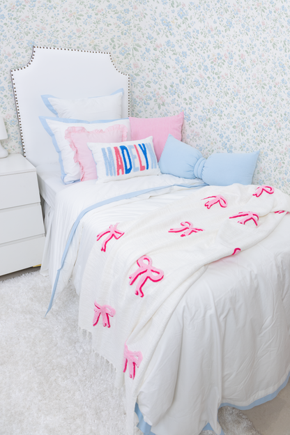 Bow Pillow- Lavender