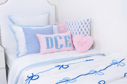 Baby Pink Custom Monogram Pillow Cover