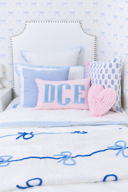 Baby Pink Custom Monogram Pillow Cover