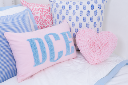 Baby Pink Custom Monogram Pillow Cover