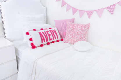 Pink All Over Block Print Pillow Cover