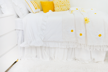 Textured Embroidered Throws- Blue Bows