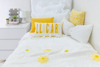 Textured Embroidered Throws- Blue Bows