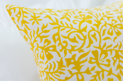 Pink All Over Block Print Pillow Cover