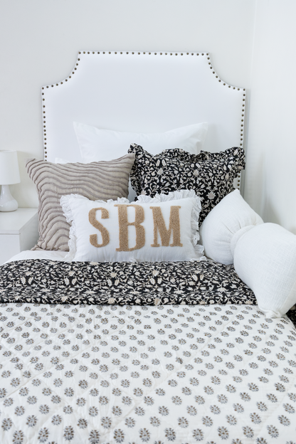 Oatmeal Waves Textured Pillow Cover