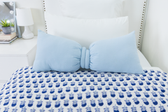 Bow Pillow- Baby Blue