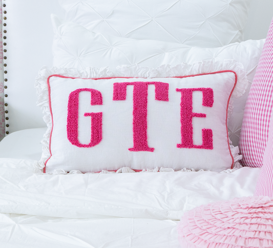 Fuchsia Pink Custom Monogram Pillow Cover