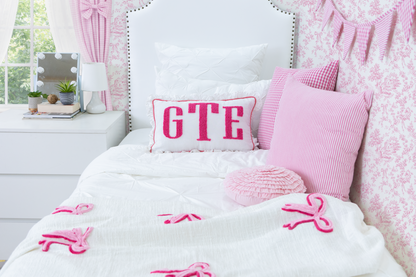 Fuchsia Pink Custom Monogram Pillow Cover