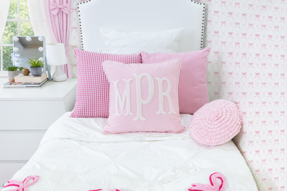 Baby Pink Personalized Monogram Pillow Cover
