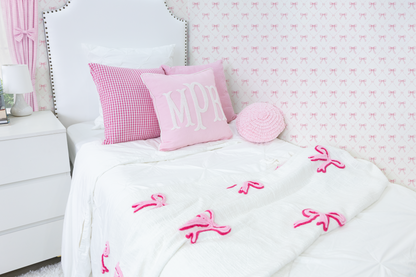 Baby Pink Personalized Monogram Pillow Cover
