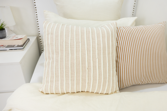 Natural Stripes Textured Pillow Cover