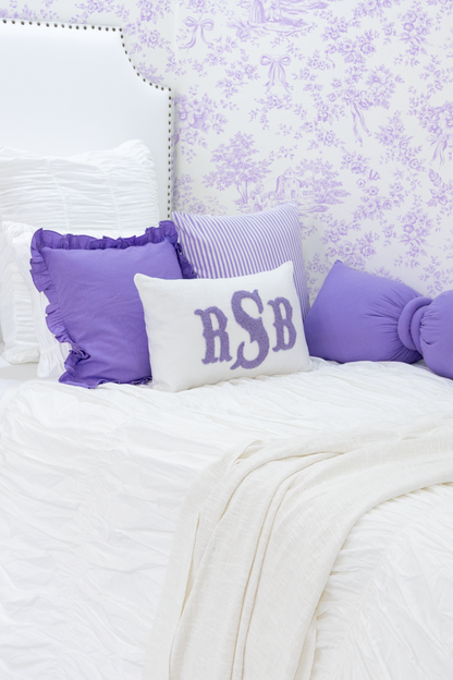 Ruffles Pillow Cover- Lavender