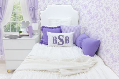 Lavender Personalized Monogram Pillow Cover