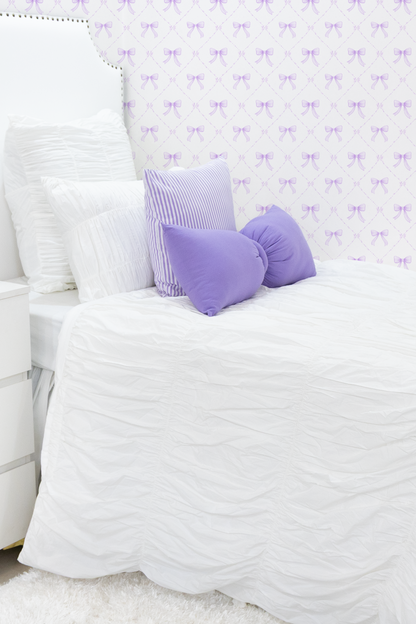 Bow Pillow- Lavender