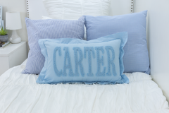Baby Blue Custom Name Pillow Cover