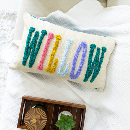 Custom Keepsake Punch Needle Cushion Covers- Dark Teal