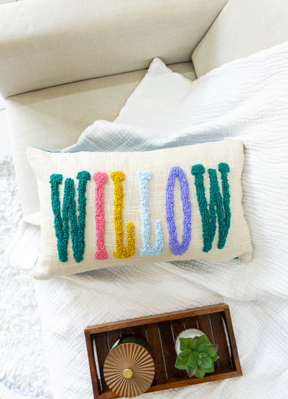 Custom Keepsake Punch Needle Cushion Covers- Dark Teal