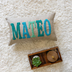 Custom Punch Needle Accent Pillow Covers- Oatmeal
