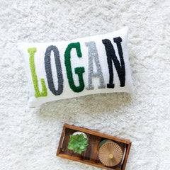 Bespoke Hand-Embroidered Pillow Covers- Charcoal Grey