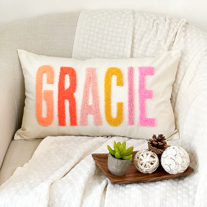 Personalized Cotton Pillow Covers with Punch Needle Embroidery- BEST SELLERS