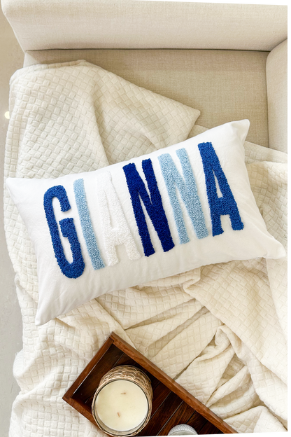 Personalized Cotton Pillow Covers with Punch Needle Embroidery- BEST SELLERS