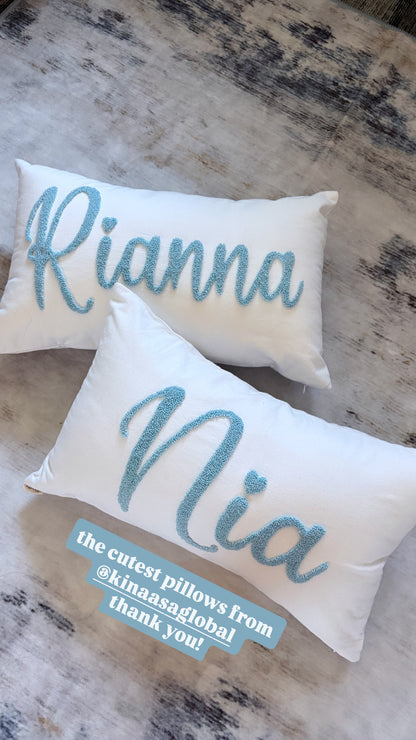 Personalized Cotton Pillow Covers with Punch Needle Embroidery- BEST SELLERS