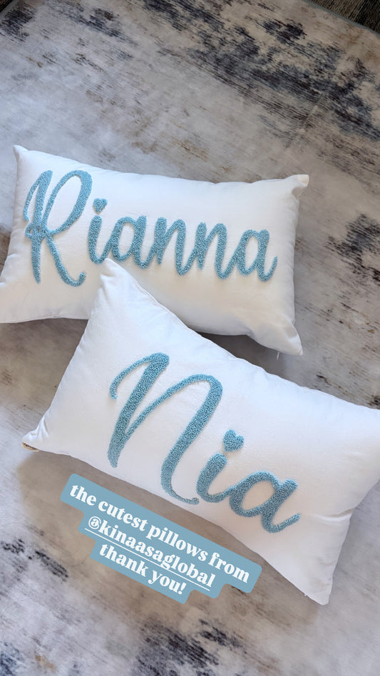 Personalized Cotton Pillow Covers with Punch Needle Embroidery- BEST SELLERS