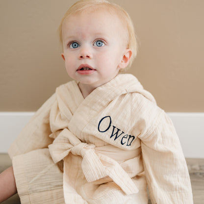 Personalized Organic Double Gauze Bath Robe