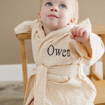 Personalized Organic Double Gauze Bath Robe