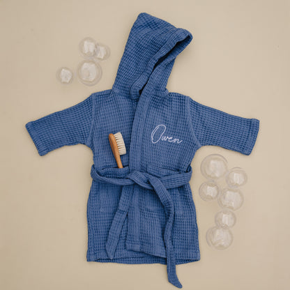 Personalized Organic Waffle Bath Robe