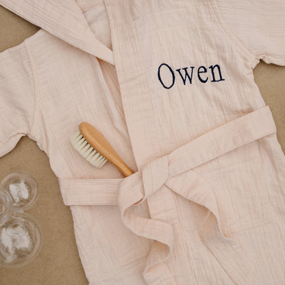 Personalized Organic Double Gauze Bath Robe