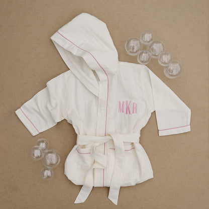 Personalized Organic Double Gauze Bath Robe with Monogram