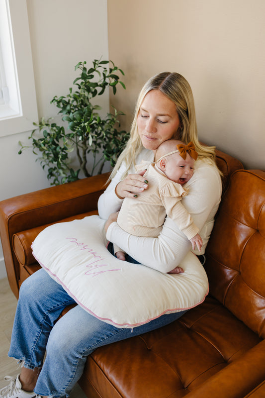 Personalized Organic Nursing Pillow Cover, Checks, Double Gauze
