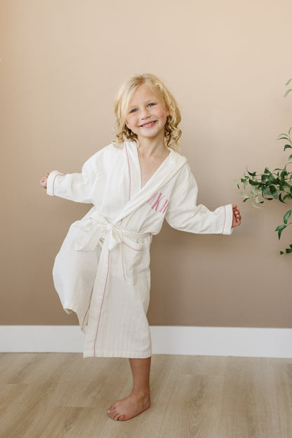 Personalized Organic Double Gauze Bath Robe with Monogram