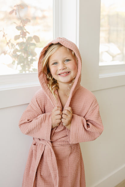 Custom Organic Waffle Bath Robe