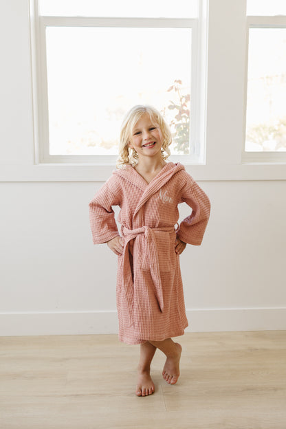 Custom Organic Waffle Bath Robe