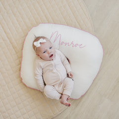 Personalized Organic Nursing Pillow Cover, Checks, Double Gauze