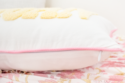 Butter Yellow Custom Name Pillow Cover
