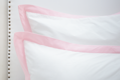 Cotton Percale Organic Standard Sham with Flange Trim