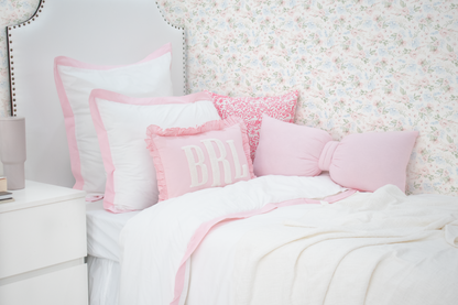 Cotton Percale Organic Standard Sham with Flange Trim