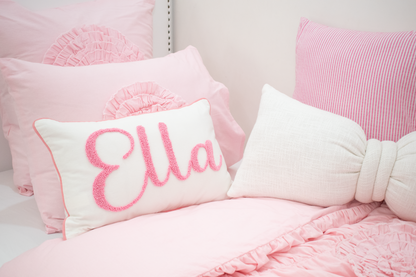 Pink Custom Name Pillow Cover