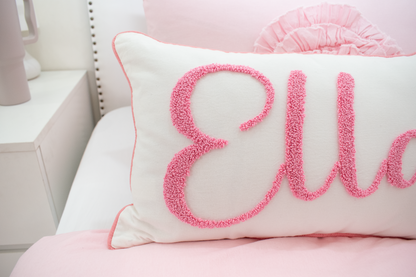 Pink Custom Name Pillow Cover